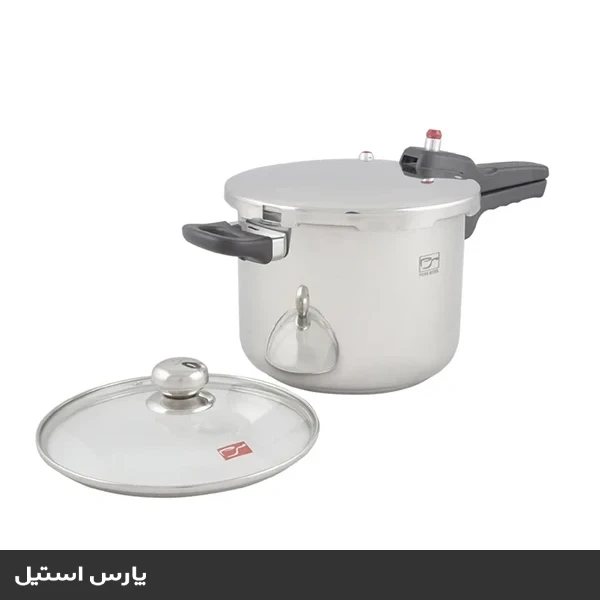 زودپز پارس استیل مدل کف سه لایه 6 لیتری با درب پیرکس و سبد بخارپز 2025-05-26T11:46:08+00:00