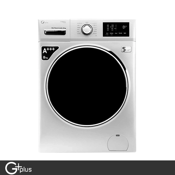 ماشین لباسشویی جی پلاس 8 کیلویی مدل GWM-M822W سفید