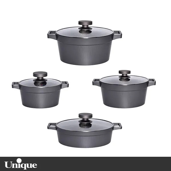 سرویس قابلمه 8 پارچه یونیک مدل UN-8501 دیاموند طوسی