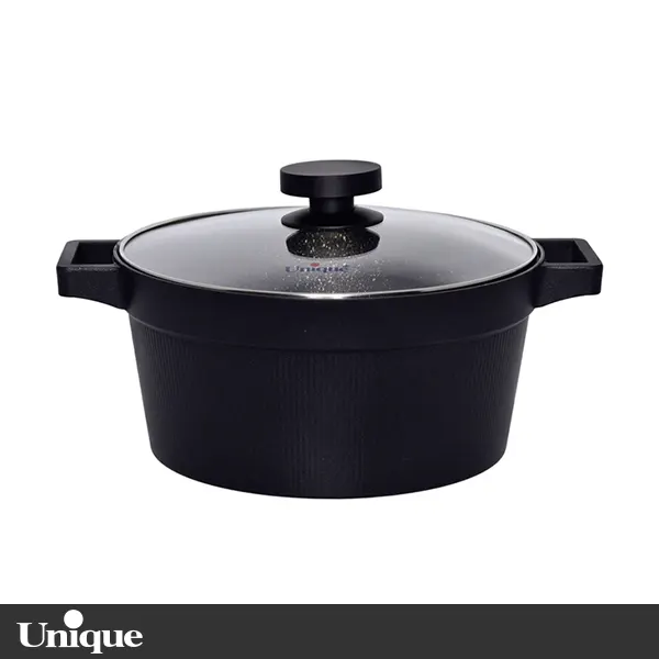 قابلمه 24 سانتی یونیک مدل UN-8906 دیاموند کف گرانیت مشکی 2025-08-30T07:57:32+00:00