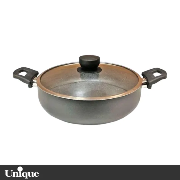 تابه دو دسته 32 سانتی یونیک مدل UN-8128 کف گرانیت طوسی تیره 2025-08-30T07:56:55+00:00