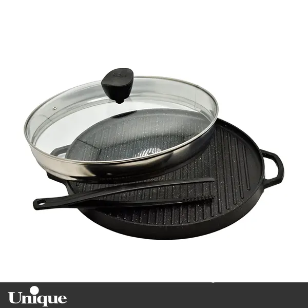تابه گریل 34 سانتی یونیک مدل UN-6029 با انبر 2025-08-30T07:58:46+00:00