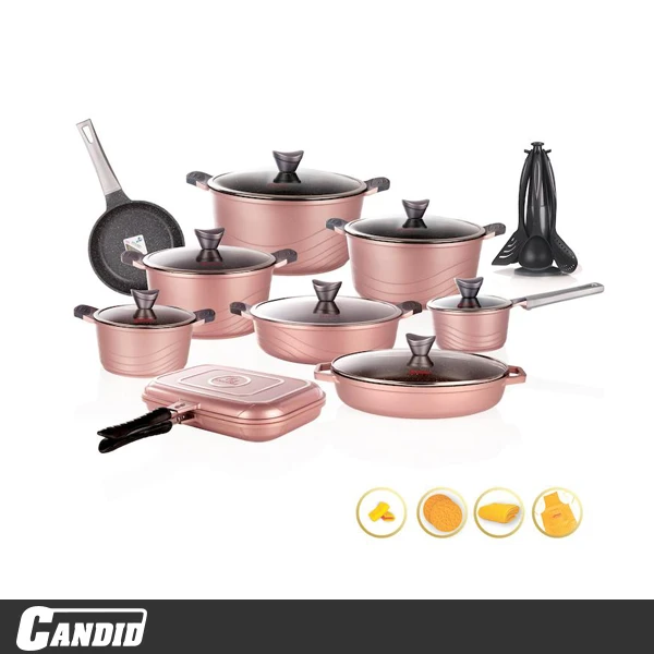 سرویس قابلمه 30 پارچه کاندید مدل OCEAN Plus رزگلد