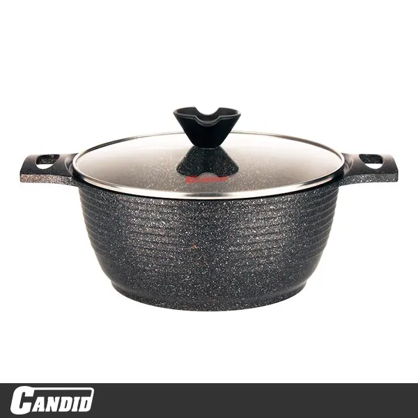 قابلمه کاندید مدل اوربیت سایز 16 گرانیتی مشکی