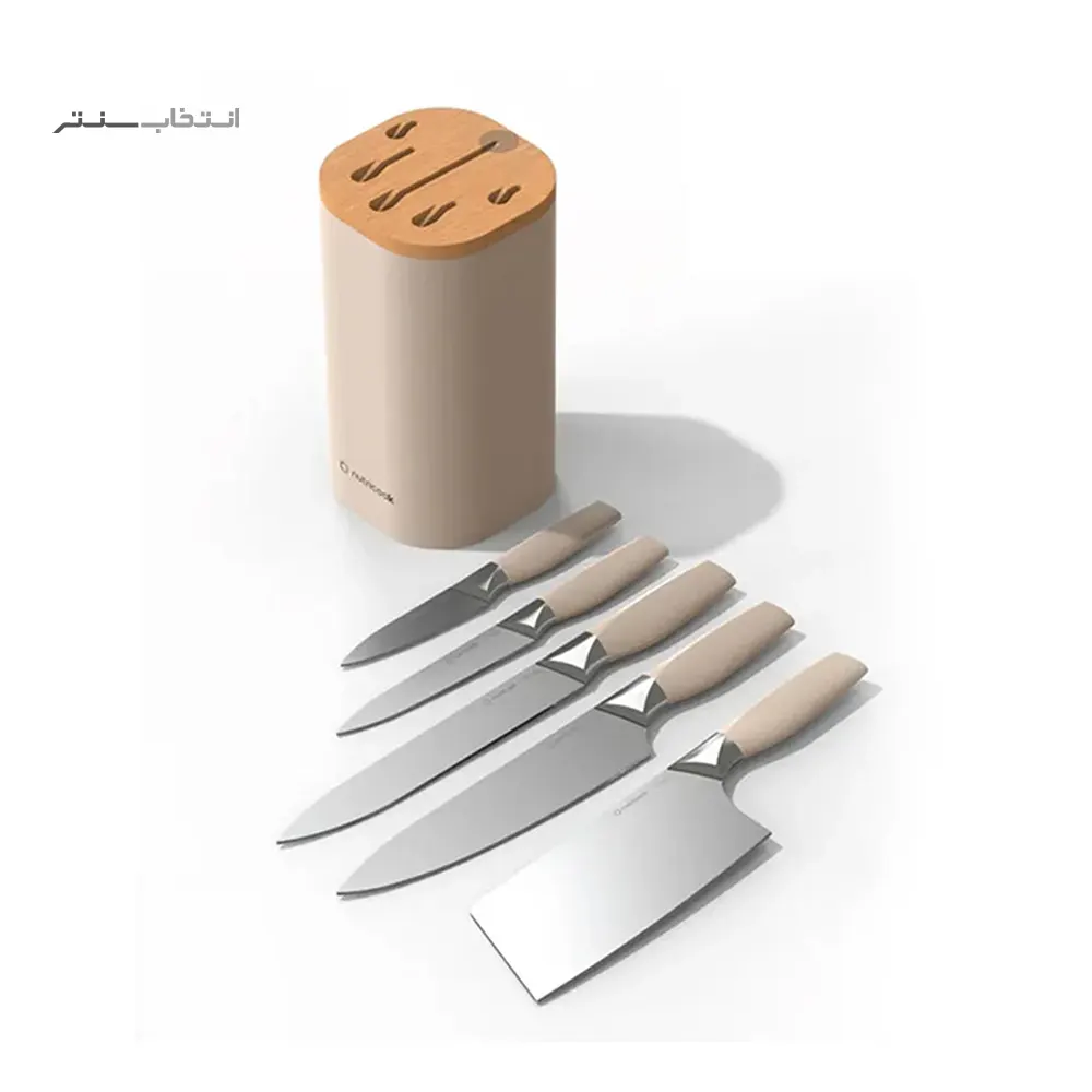 ست چاقو 6 پارچه نوتریکوک مدل KB150 بژ