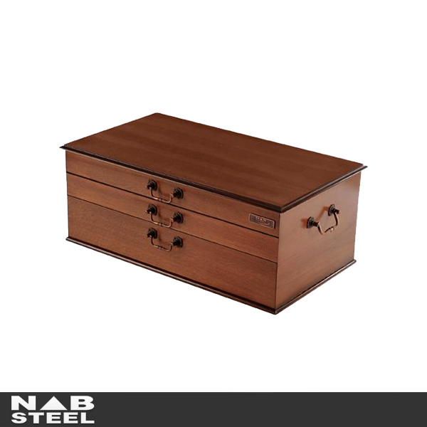 سرویس قاشق و چنگال ناب استیل مدل جعبه چوبی Varian 116