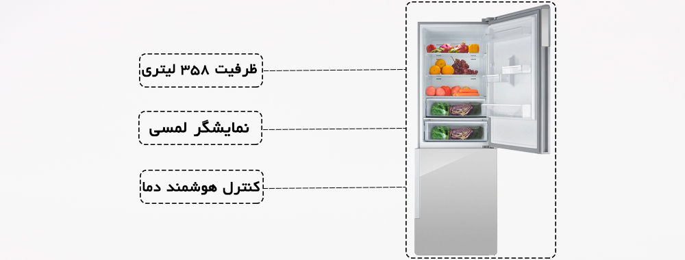 یخچال فریزر پایین تی سی ال مدل TRB-360ES 0 ویژگی های فنی