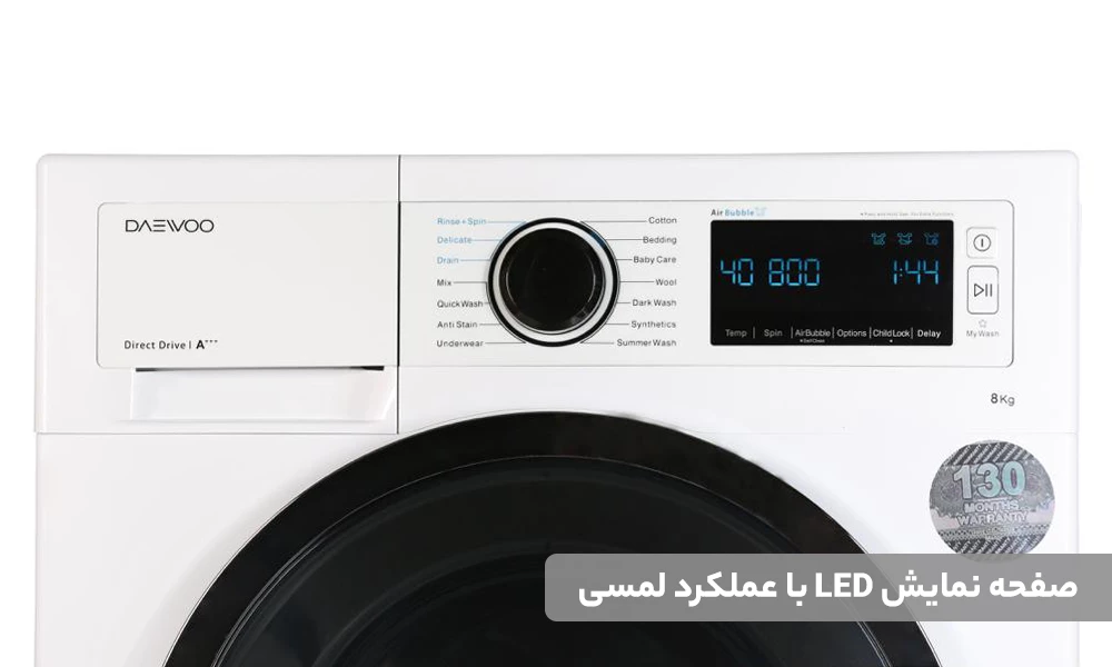 ماشين لباسشويی دوو سری ذن لايف 8 کيلويی مدل DWK-ZL860CC