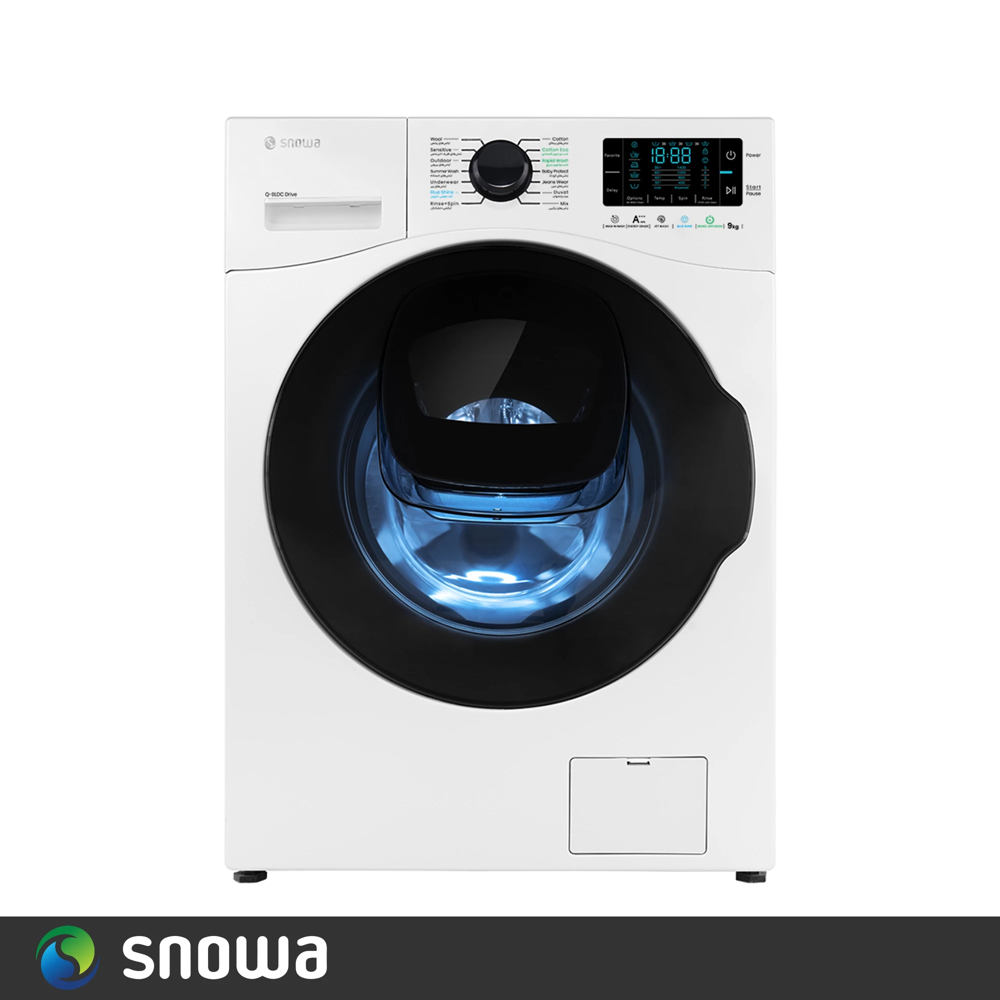 ماشین لباسشویی اسنوا سری واش این واش 9 کیلویی مدل SWM-F92W